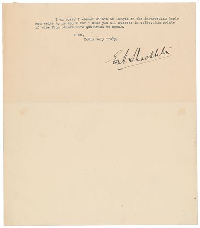 Lot #294 Ernest Shackleton: ?My explorations are conducted in the only part of the world where your sex is non-existent? - Image 2