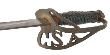 Lot #427 Kenansville CSA Staff Officer?s Sword: Rare variant of a Confederate States Armory staff sword - Image 3