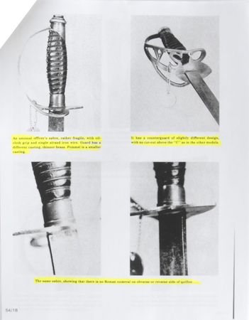 Lot #427 Kenansville CSA Staff Officer?s Sword: Rare variant of a Confederate States Armory staff sword - Image 4