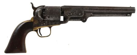 Lot #426 Pvt. A. B. Gray Confederate Gun and Holster: Classic Colt 1851 Navy Revolver used by an Alabama Partisan Ranger - Image 2