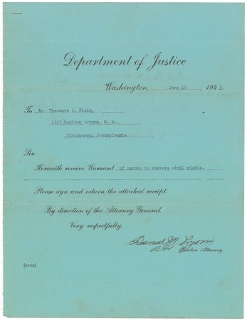 Lot #107 Franklin D. Roosevelt: Pardoning a grateful extortionist - Image 3