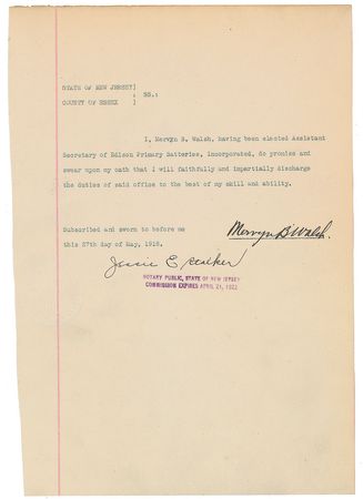 Lot #241 Thomas Edison: Selling stock of Edison Primary Batteries, Inc. - Image 2