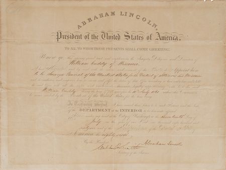 Lot #53 Abraham Lincoln: Early Civil War appointment to the embattled border shortly after the St. Louis Massacre - Image 3