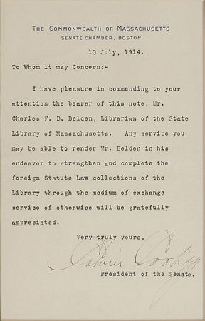 Lot #150 Calvin Coolidge Typed Letter Signed - Image 1