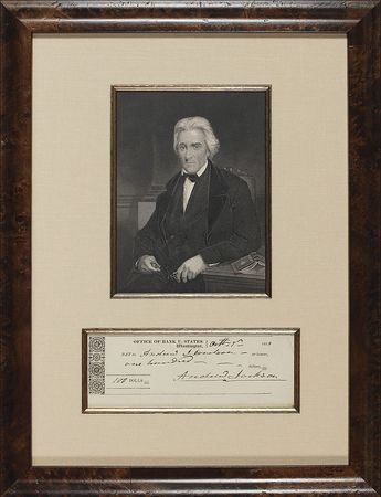 Lot #31 Andrew Jackson: Sought-after 1833 presidential bank check - Image 2