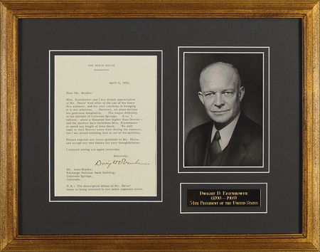 Lot #125 Dwight D. Eisenhower: Early in Ike’s first term as president - Image 1