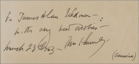 Lot #130 John F. Kennedy Signature - Image 1
