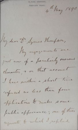 Lot #251 Joseph Lister Handwritten Letter Signed - Image 2