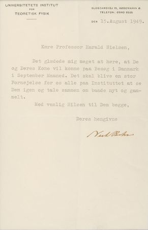 Lot #238 Niels Bohr Typed Letter Signed - Image 2