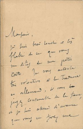 Lot #578 Anatole France Handwritten Letter Signed - Image 1
