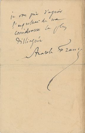 Lot #578 Anatole France Handwritten Letter Signed - Image 6