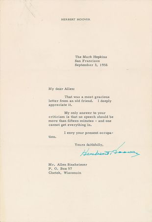 Lot #100 Herbert Hoover Letters - Image 3
