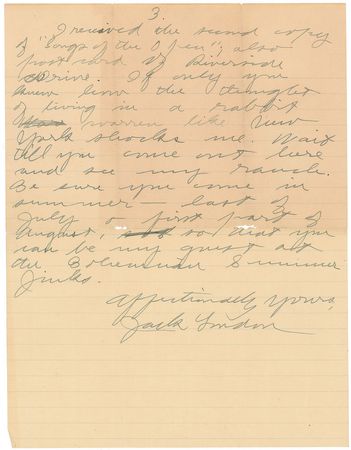 Lot #582 Jack London: ?Poker is the game of games??London on books, cards, and Jack Johnson?s win - Image 3