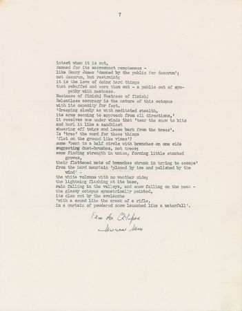 Lot #634 Marianne Moore Souvenir Typescript - Image 1