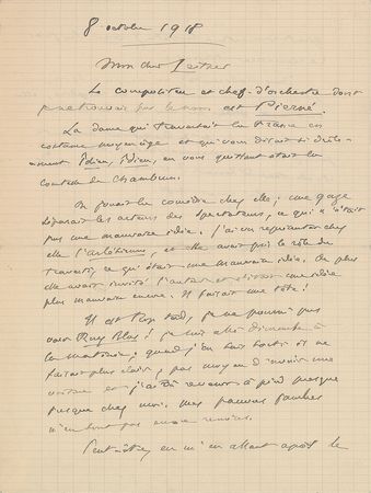 Lot #660 Camille Saint-Saens Handwritten Letter Signed - Image 1