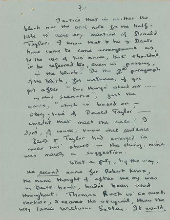 Lot #593 Dylan Thomas: The Welsh poet’s treatment of The Doctor & The Devils, “a gripping story about murder” - Image 3