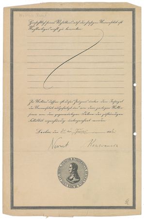 Lot #367 Walther Nernst Signed Document - Image 1