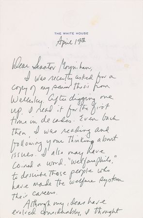 Lot #138 Hillary Clinton: ?I also may have coined a word, ?welfarephile?? - Image 1