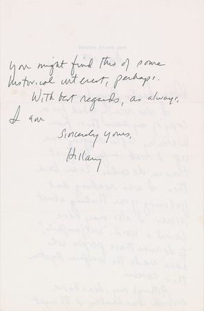 Lot #138 Hillary Clinton: ?I also may have coined a word, ?welfarephile?? - Image 2