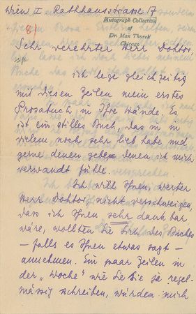Lot #598 Stefan Zweig Handwritten Letter Signed - Image 1