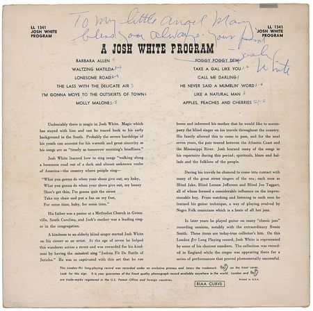 Lot #7266 Josh White Signed Album - Image 1