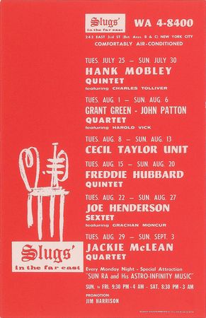 Lot #7262 Slug’s NYC Jazz Saloon Collection of Handbills - Image 1
