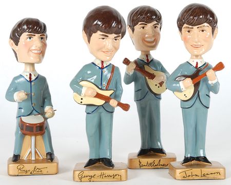 Lot #7084 Beatles Set of Bobblehead Dolls - Image 1