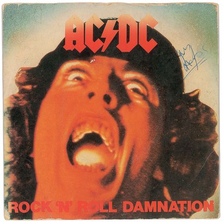Lot #7350 AC/DC Signed 45 RPM - Image 1