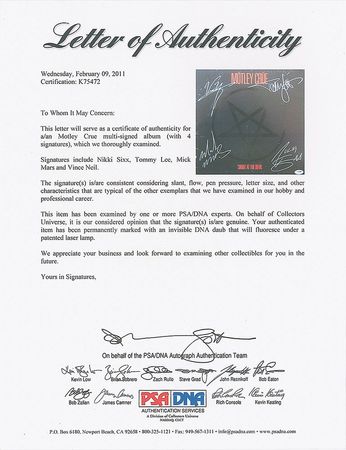 Lot #7534 Motley Crue Signed Album - Image 2