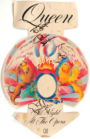 Lot #7396 Queen Signed Promotional Display - Image 1