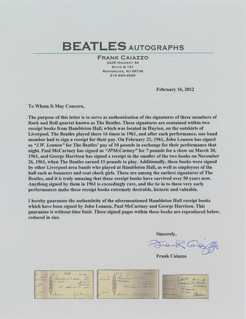 Lot #7006 Beatles Pair of Signed Early Receipt Books - Image 12