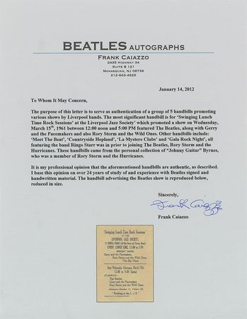 Lot #7057 Beatles Set of Five Handbills - Image 6