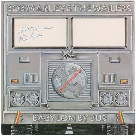 Lot #7386 Bob Marley Signed Album Sleeve - Image 1