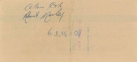 Lot #7387 Bob Marley Twice-Signed Check - Image 2