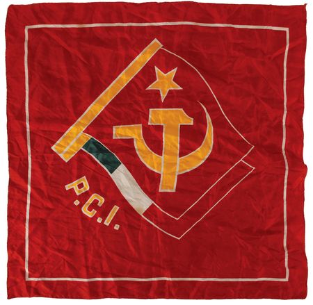 Lot #7485  Ramones Stage-Used Italian Communist Flag - Image 1