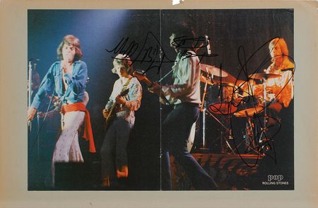Lot #7154 Rolling Stones Set of Three Signed Magazine Photographs - Image 1