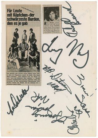 Lot #7359 Eric Burdon and War Pair of Signed Items - Image 2