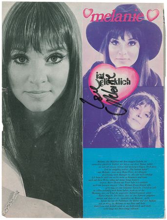 Lot #7322 Melanie Pair of Signed Magazine Photographs - Image 1