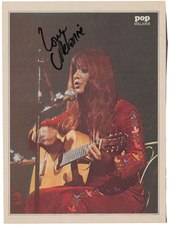Lot #7322 Melanie Pair of Signed Magazine Photographs - Image 2