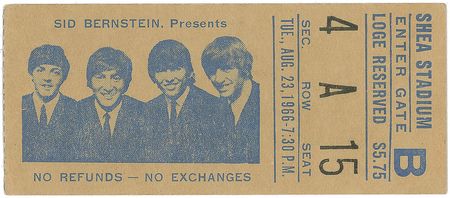 Lot #7066 Beatles Set of Four Ticket Stubs - Image 1