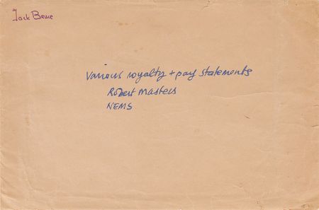 Lot #7312 Cream: Jack Bruce Collection of Tour Itineraries and Statements - Image 3