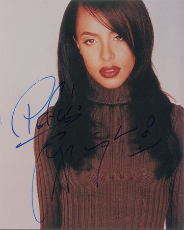 Lot #7553 Aaliyah Signed Photograph - Image 1