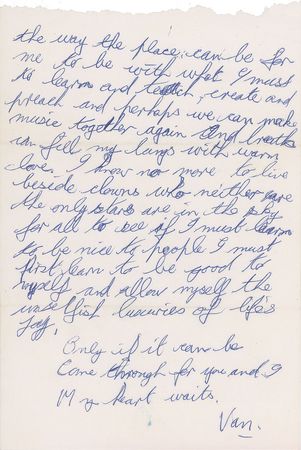 Lot #7324 Van Morrison Signed Letter - Image 2