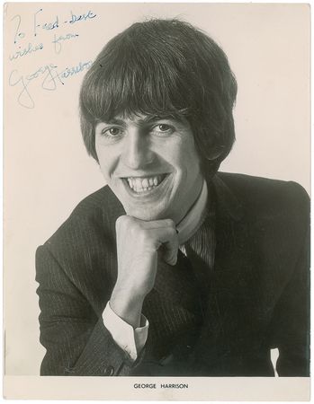 Lot #7025 George Harrison Signed Photograph - Image 1