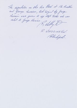 Lot #7025 George Harrison Signed Photograph - Image 2