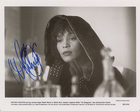 Lot #7526 Whitney Houston Signed Photograph - Image 1