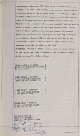 Lot #7017 Beatles Signed ‘Savile Row’ Document - Image 2