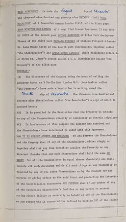 Lot #7017 Beatles Signed ‘Savile Row’ Document - Image 3
