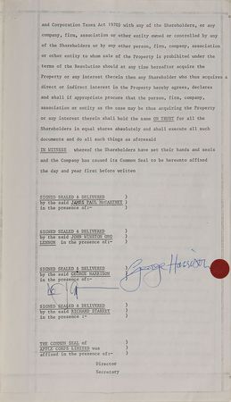Lot #7017 Beatles Signed ‘Savile Row’ Document - Image 7
