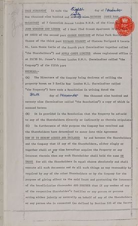 Lot #7017 Beatles Signed ‘Savile Row’ Document - Image 9